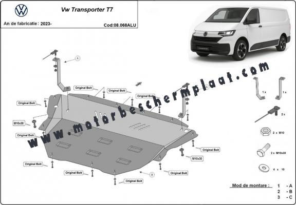 Aluminium Motor, Versnellingsbak en Radiator Beschermplaat voor Volkswagen Transporter T7 Van Aluminium Motor, Versnellingsbak en Radiator Beschermplaat voor Volkswagen Transporter T7 Van
