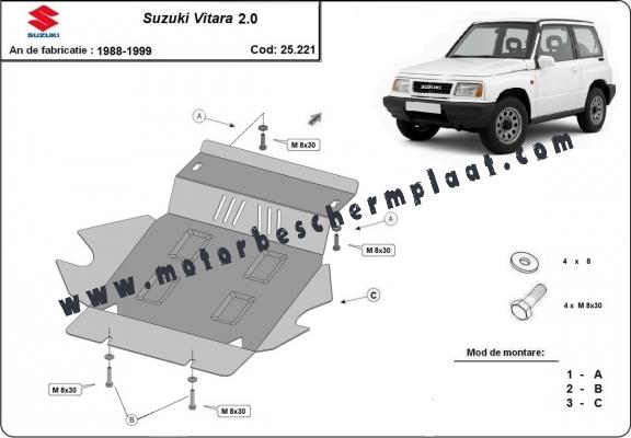 Versnellingsbak Beschermplaat voor Suzuki Vitara 2.0