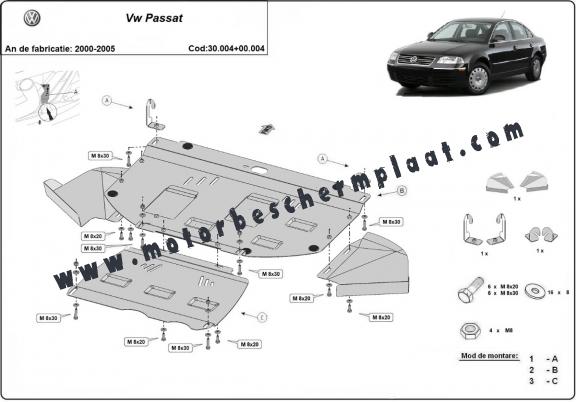 Motor Beschermplaat voor Volkswagen Passat - promotie pakket
