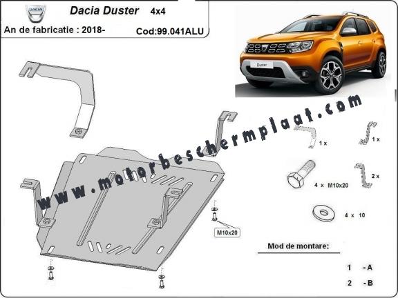 Brandstoftank Beschermplaat voor Dacia Duster