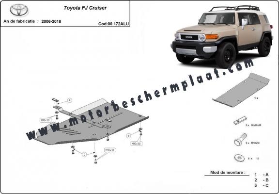 Versnellingsbak aluminium  Beschermplaat voor Toyota FJ Cruiser Versnellingsbak aluminium  Beschermplaat voor Toyota FJ Cruiser