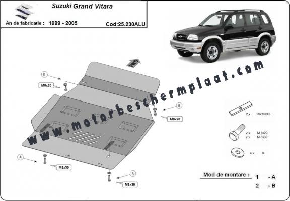 Motor, Versnellingsbak en Radiator aluminium Beschermplaat voor Suzuki Grand Vitara Motor, Versnellingsbak en Radiator aluminium Beschermplaat voor Suzuki Grand Vitara