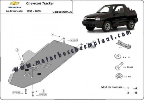 Versnellingsbak aluminium  Beschermplaat voor Chevrolet Tracker Versnellingsbak aluminium  Beschermplaat voor Chevrolet Tracker