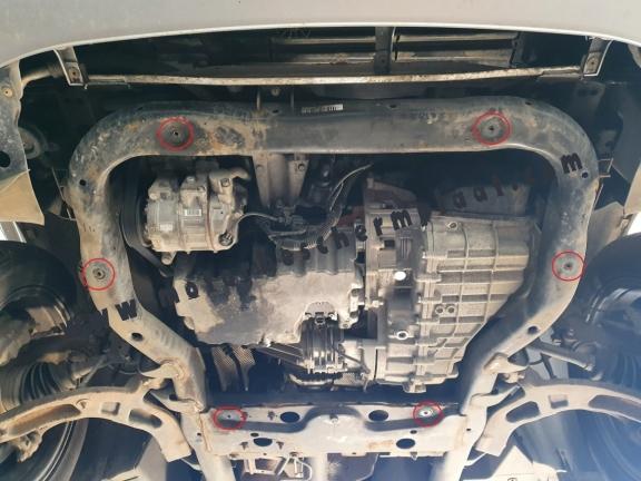 Motor, Versnellingsbak en Radiator gegalvaniseerd staal  Beschermplaat voor Volkswagen Transporter T6 Caravelle