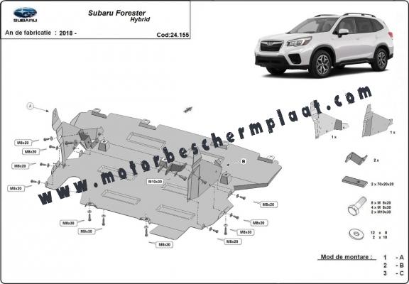 Differentieel Beschermplaat Subaru Forester