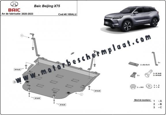 Motor, Versnellingsbak   aluminium Beschermplaat voor BAIC Beijing X75