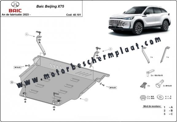 Motor, Versnellingsbak   aluminium Beschermplaat voor BAIC Beijing X75