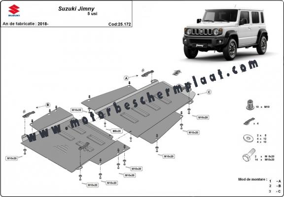 Overdracht geval Beschermplaat voor Suzuki Jimny - 5-deurs model