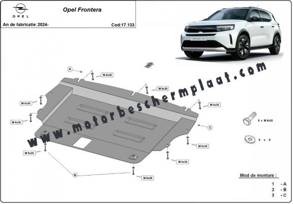 Motor en Versnellingsbak Beschermplaat voor Opel Frontera