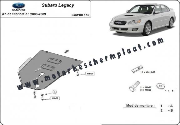 Versnellingsbak Beschermplaat voor Subaru Legacy - manuelle