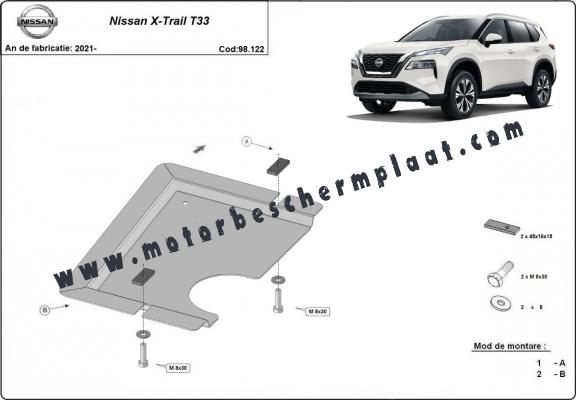 Differentieel Beschermplaat - voor Nissan X Trail