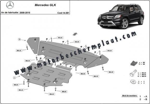 Motor, Versnellingsbak en Radiator Beschermplaat voor  Mercedes GLK X204