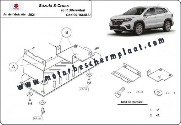Differentieel Beschermplaat voor Suzuki SX 4-S Cross