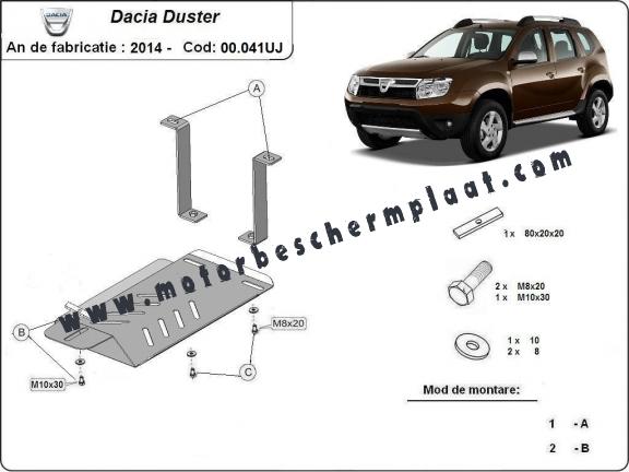 Differentieel Beschermplaat voor Dacia Duster 4x4