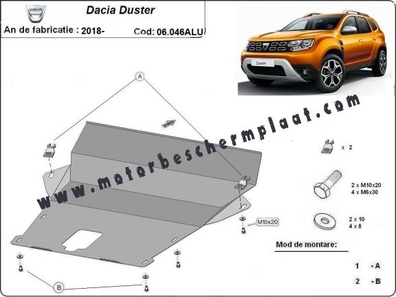 Aluminium Motor, Versnellingsbak en Radiator Beschermplaat voor Dacia Duster