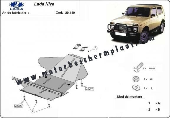Motor en Versnellingsbak Beschermplaat voor Lada Niva