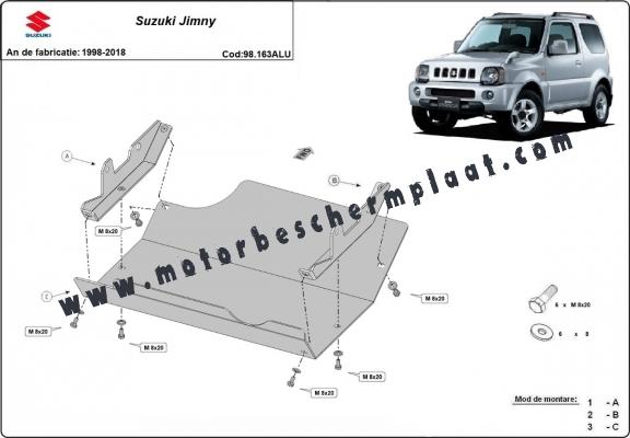 Motor en Versnellingsbak Beschermplaat voor Suzuki Jimny - aluminium