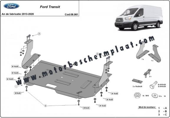 Motor en Versnellingsbak Beschermplaat voor Ford Transit- FWD