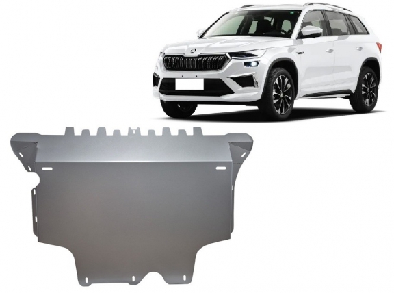 Aluminium Motor, Versnellingsbak en Radiator Beschermplaat voor Skoda Kodiaq