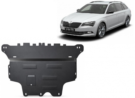 Motor, Versnellingsbak en Radiator Beschermplaat voor Skoda Superb - automatische versnellingsbak