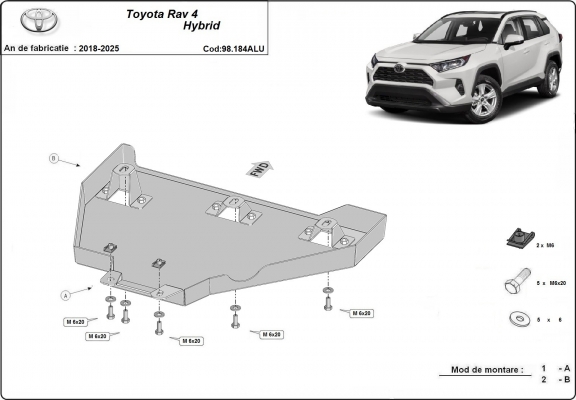 Aluminium Differentieel Beschermplaat voor Toyota Rav4