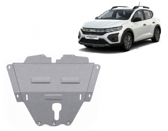 Aluminium Motor, Versnellingsbak en Radiator Beschermplaat voor Dacia Sandero Stepway