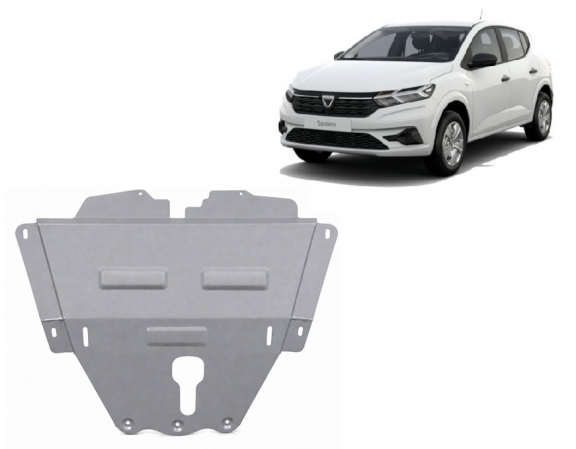 Aluminium Motor, Versnellingsbak en Radiator Beschermplaat voor Dacia Sandero
