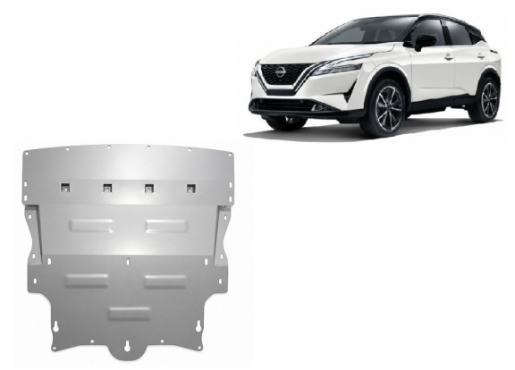 Motor en Versnellingsbak Beschermplaat voor Nissan Qashqai J12 - Aluminium
