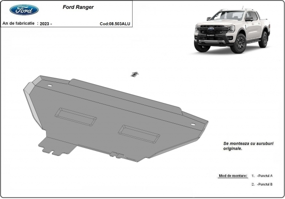 Aluminium Radiator Beschermplaat voor Ford Ranger