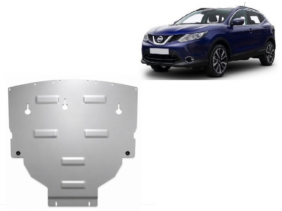 Motor en Versnellingsbak Beschermplaat voor Nissan Qashqai J11 - Aluminium