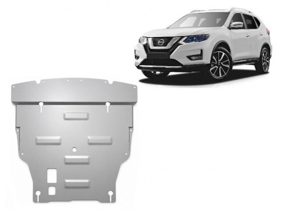 Motor en Versnellingsbak Beschermplaat voor Nissan X-Trail T32 - Aluminium
