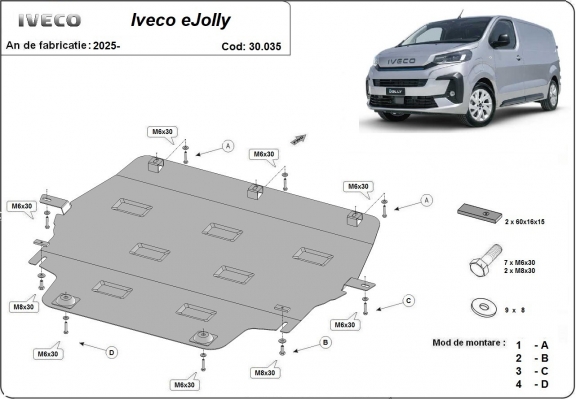 Motor Beschermplaat voor Iveco eJolly 