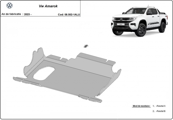 Motor, Versnellingsbak  aluminium Beschermplaat voor Volkswagen Amarok