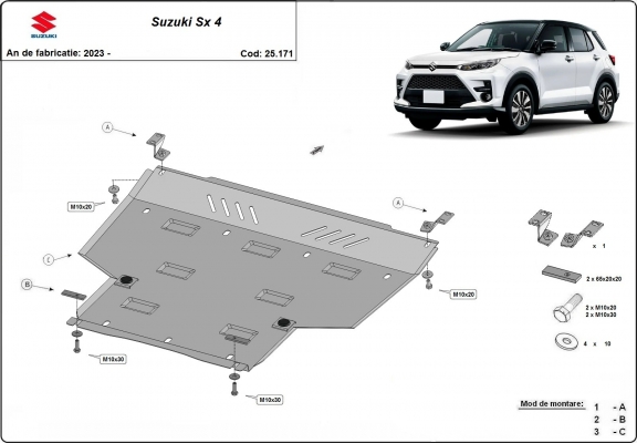 Motor Beschermplaat voor Suzuki SX 4 - promotie pakket