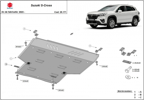 Motor Beschermplaat voor Suzuki S-Cross - promotie pakket