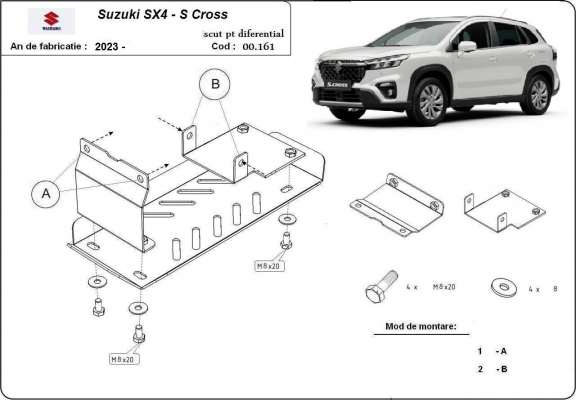 Motor Beschermplaat voor Suzuki S-Cross - promotie pakket