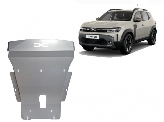 Motor, Versnellingsbak en Radiator  aluminium Beschermplaat voor Dacia Duster- 4x2