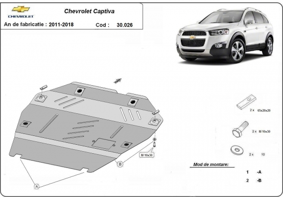 Motor en Versnellingsbak Beschermplaat voor Chevrolet Captiva