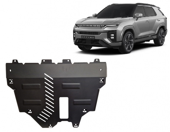 Motor en Radiator Beschermplaat voor KGM Actyon