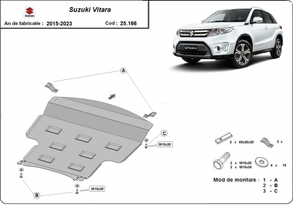 Motor en Versnellingsbak Beschermplaat voor Suzuki Vitara