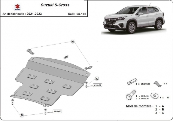 Motor en Versnellingsbak Beschermplaat voor Suzuki S-Cross