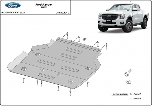 Versnellingsbak Beschermplaat voor Ford Ranger