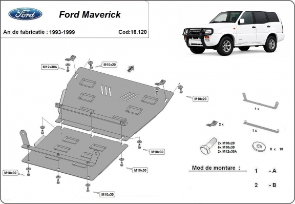 Motor Beschermplaat voor Ford Maverick