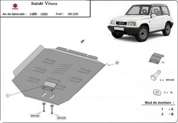 Versnellingsbak Beschermplaat voor Suzuki Vitara
