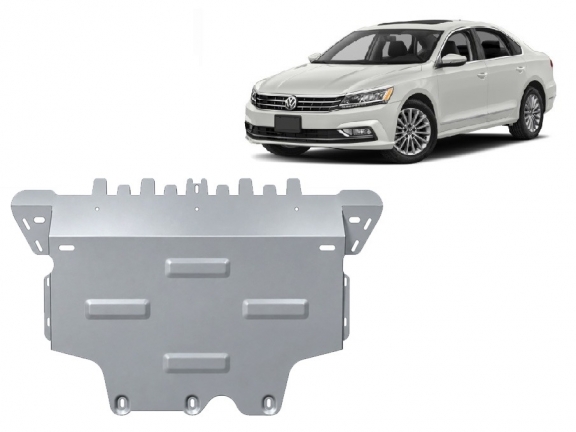Aluminium Motor, Versnellingsbak en Radiator Beschermplaat voor VW Passat B8