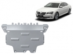 Aluminium Motor, Versnellingsbak en Radiator Beschermplaat voor Skoda Superb III