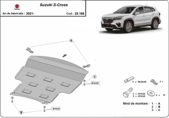 Motor en Versnellingsbak Beschermplaat voor Suzuki S-Cross