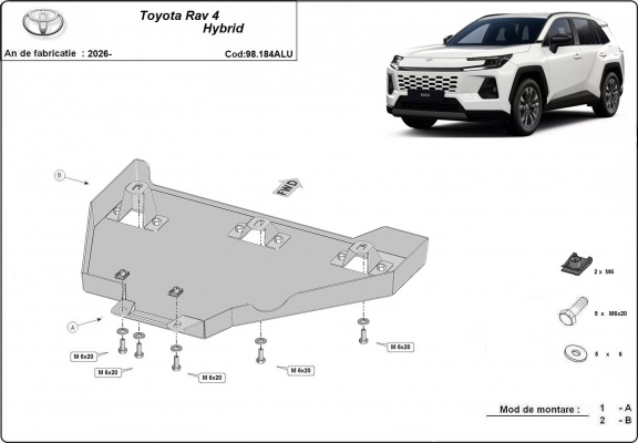 Aluminium Differentieel Beschermplaat voor Toyota Rav4