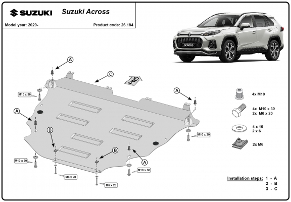 Motor en Versnellingsbak Beschermplaat voor Suzuki Across