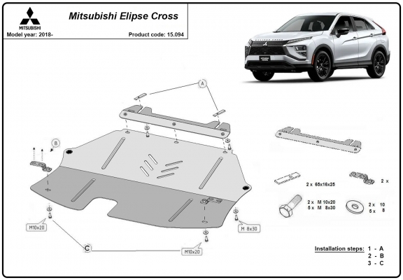 Motor en Versnellingsbak Beschermplaat voor Mitsubishi Eclipse Cross